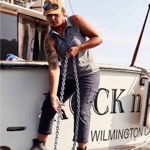 Duluth Trading Women's Gray Dry On The Fly Capris Size 10